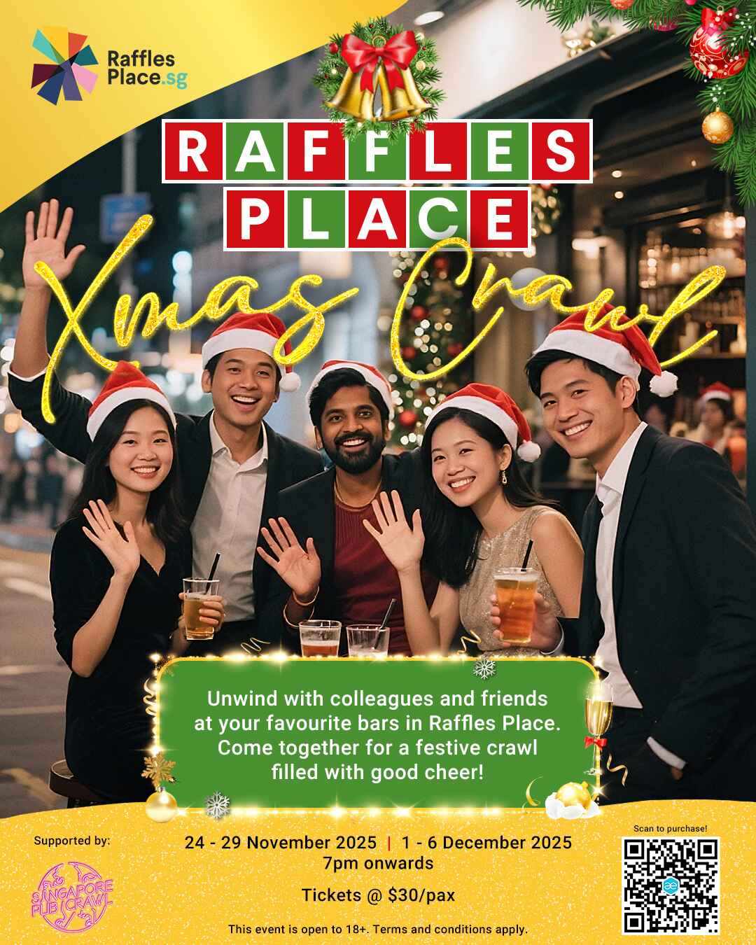 Eat, Drink & Be Merry at the Raffles Place Christmas Crawl! - Raffles ...